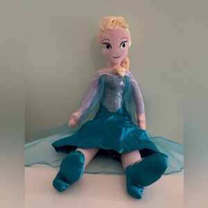 Disney Elsa Plush Doll - Teal Dress with Light Purple Sleeves